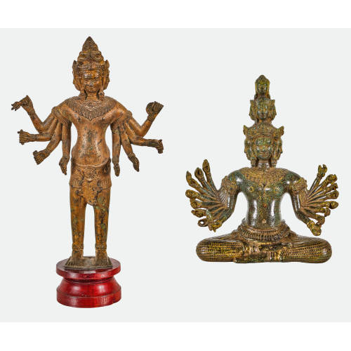 PAAR FIGUREN : Thailand/Kambodscha, 20. Jh (DOBIASCHOFSKY AUKTIONEN AG)