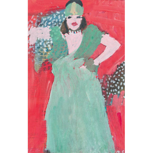 ROMAN CANDIO : Dame in gr�nem Kleid (DOBIASCHOFSKY AUKTIONEN AG)