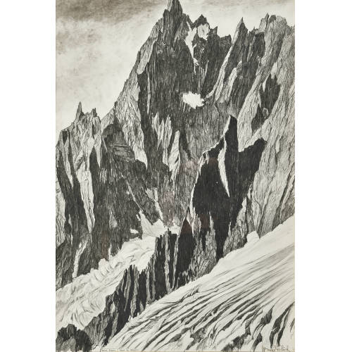 EDMUND WUNDERLICH : 'Mont Blanc/Dent de R�quin' (DOBIASCHOFSKY AUKTIONEN AG)