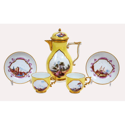 KAFFEESERVICE : Meissen, um 1735 (K�nigliche Porzellan Manufaktur) (DOBIASCHOFSKY AUKTIONEN AG)