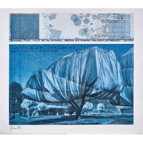 CHRISTO) CHRISTO (EIGTL. JAVACHEFF : 'Wrapped trees/Project for the Fondation Beyeler...' (DOBIASCHOFSKY AUKTIONEN AG)