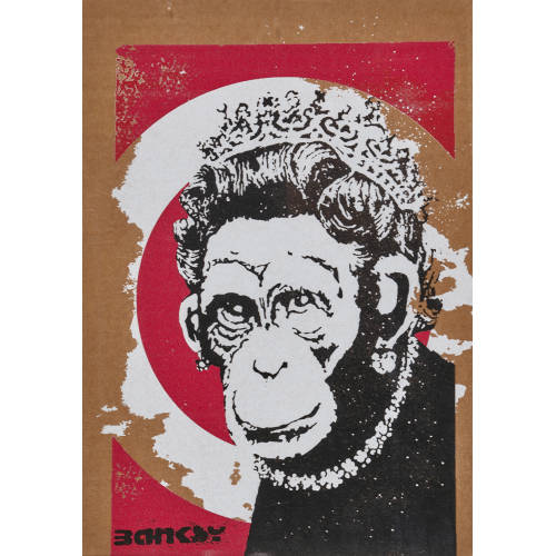 BANKSY : 'Monkey Queen' (DOBIASCHOFSKY AUKTIONEN AG)
