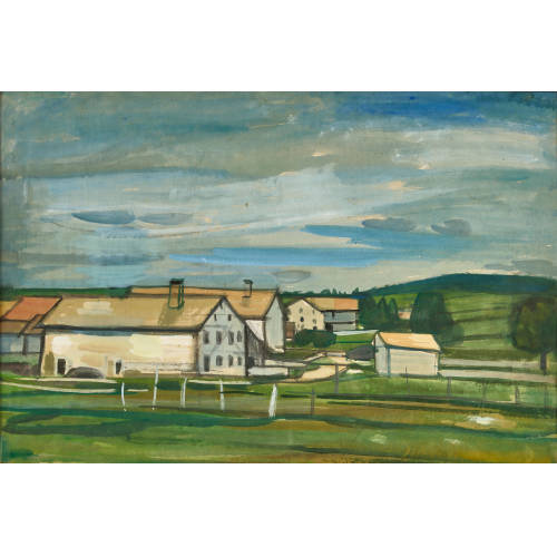 ALBERT SCHNYDER : 'Bauernh�user (La Bosse)' (DOBIASCHOFSKY AUKTIONEN AG)