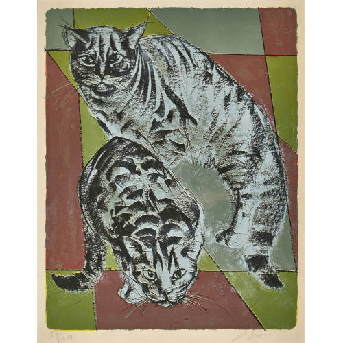 HANS ERNI : 'Zwei Katzen' (DOBIASCHOFSKY AUKTIONEN AG)