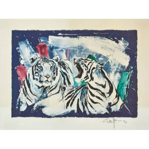 ROLF KNIE : Zwei bengalische Tiger (DOBIASCHOFSKY AUKTIONEN AG)