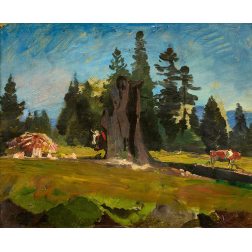 ALBERT DE MEURON : Juralandschaft mit K�hen (DOBIASCHOFSKY AUKTIONEN AG)