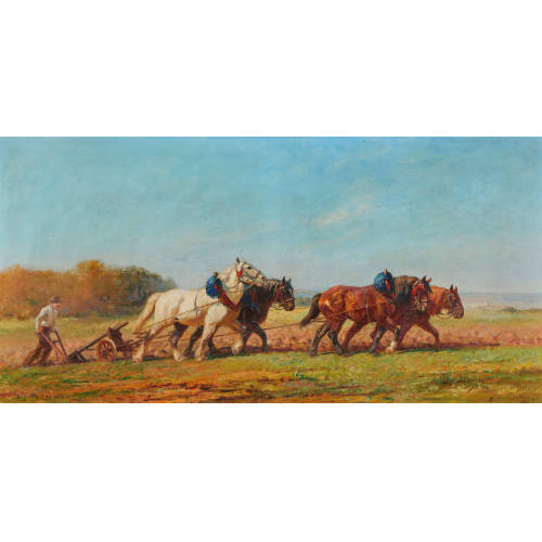 EUG�NE P�CHAUB�S : Paysan labourant (DOBIASCHOFSKY AUKTIONEN AG)