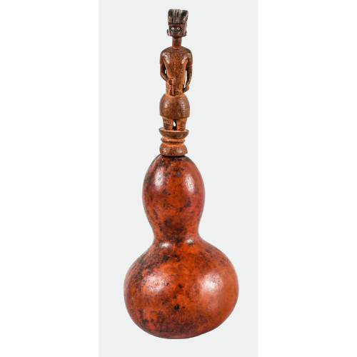 AFRIKANISCHE KUNST : Tansania, Kalebasse mit Aufsatz (Zaramo/Karamo) (DOBIASCHOFSKY AUKTIONEN AG)
