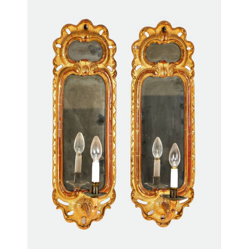 PAAR SPIEGELAPPLIQUEN : Louis XV, Schweiz, 2. H�lfte 18. Jh. (Johann Friedrich I Funk) (DOBIASCHOFSKY AUKTIONEN AG)