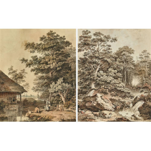 JOHANN LUDWIG ABERLI : Paar Ansichten (DOBIASCHOFSKY AUKTIONEN AG)