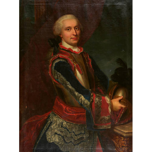 18. JH. SCHWEIZ : H�ftportr�t von Franz Steiger (1721-1760), Kapit�n der Schweizer Garde in Holland (DOBIASCHOFSKY AUKTIONEN AG)