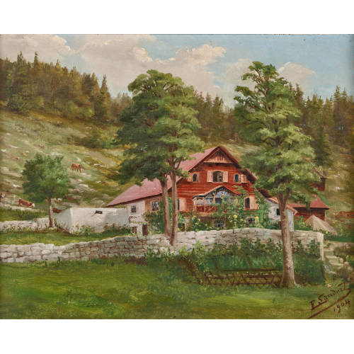 �DOUARD-MARCEL SANDOZ : 'La maison du Pr�voux au Locle' (DOBIASCHOFSKY AUKTIONEN AG)