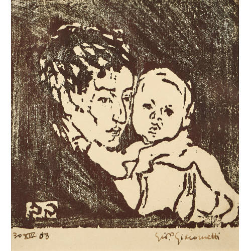 GIOVANNI GIACOMETTI : 'Mutter und Kind I - Annetta und Bruno' (DOBIASCHOFSKY AUKTIONEN AG)