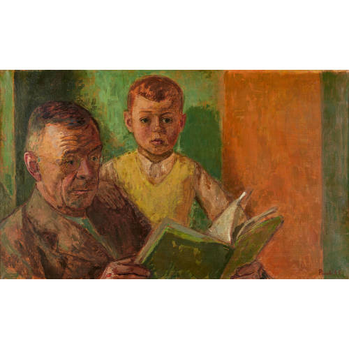 FRITZ EDUARD PAULI : Mann und Knabe bei der Lekt�re (DOBIASCHOFSKY AUKTIONEN AG)