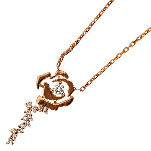 DIAMANT-ANH�NGER MIT KETTE : (DOBIASCHOFSKY AUKTIONEN AG)