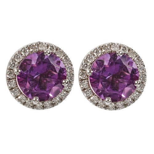 AMETHYST-DIAMANT-OHRSTECKER : (DOBIASCHOFSKY AUKTIONEN AG)