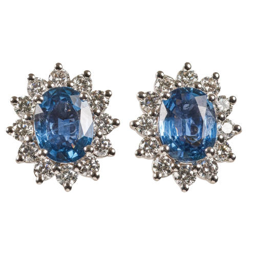 SAPHIR-DIAMANT-OHRSTECKER : (DOBIASCHOFSKY AUKTIONEN AG)