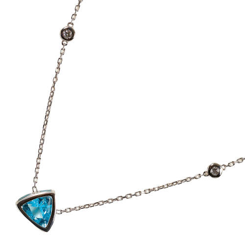 TOPAS-DIAMANT-ANH�NGER MIT KETTE : (DOBIASCHOFSKY AUKTIONEN AG)