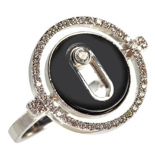 DIAMANT-ONYX-RING : (DOBIASCHOFSKY AUKTIONEN AG)