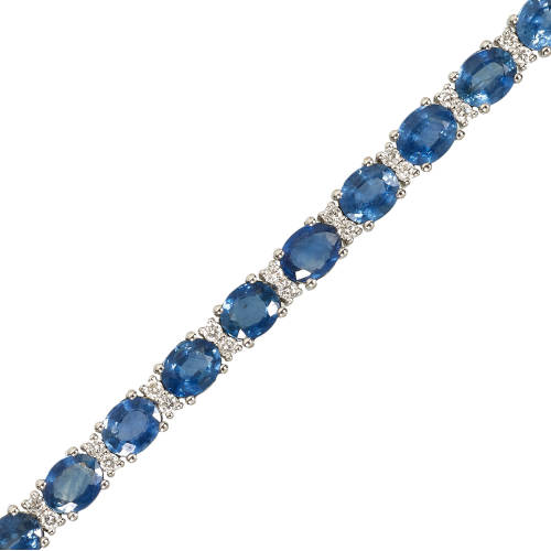 SAPHIR-DIAMANT-BRACELET : (DOBIASCHOFSKY AUKTIONEN AG)