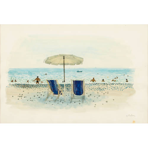GEORGES ROHNER : 'Le parasol' (DOBIASCHOFSKY AUKTIONEN AG)