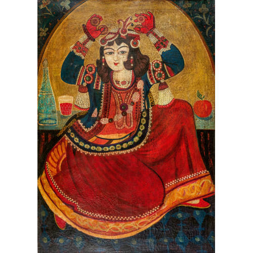 DSCHAFAR SERENDIB : Persische T�nzerin (Qadjarisches Gem�lde aus der Regentschaft Fath-Ali Schah, 1797-1834) (DOBIASCHOFSKY AUKTIONEN AG)