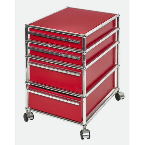FRITZ HALLER : Rollcontainer 'USM Haller', Entwurf 1963 (Ausf�hrug USM) (DOBIASCHOFSKY AUKTIONEN AG)