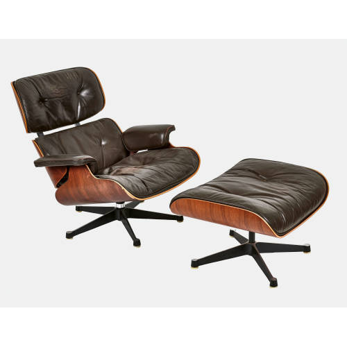 CHARLES ORMAND EAMES : Lounge Chair mit Ottomane, 2. H�lfte 20. Jh (DOBIASCHOFSKY AUKTIONEN AG)