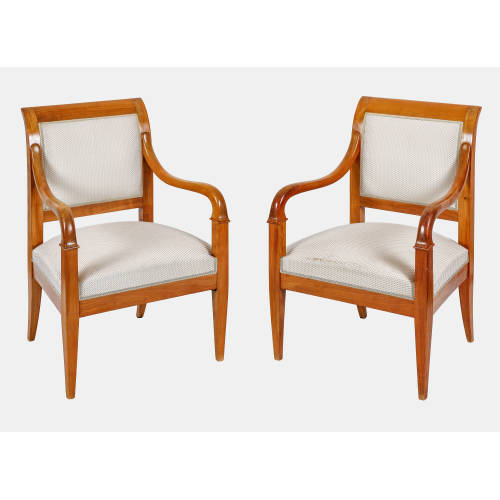 PAAR FAUTEUILS : Biedermeier, 1. H�lfte 19. Jh (DOBIASCHOFSKY AUKTIONEN AG)