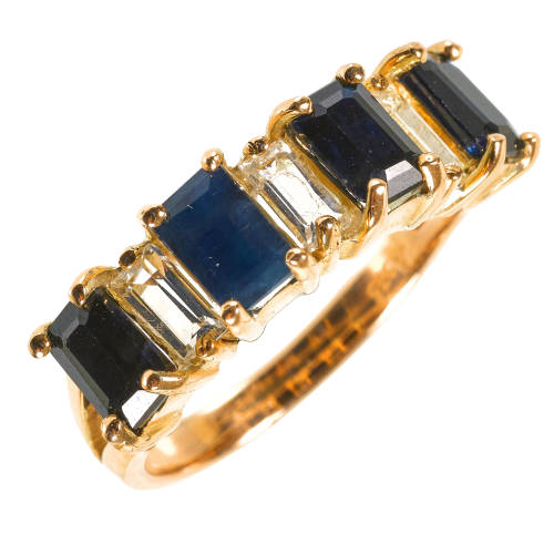 SAPHIR-TOPAS-RING : (DOBIASCHOFSKY AUKTIONEN AG)