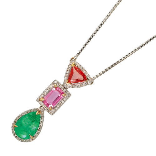 SAPHIR-SMARAGD-COLLIER : (DOBIASCHOFSKY AUKTIONEN AG)