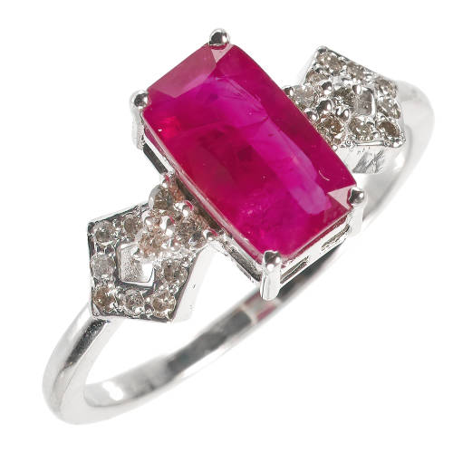 RUBIN-DIAMANT-RING : (DOBIASCHOFSKY AUKTIONEN AG)