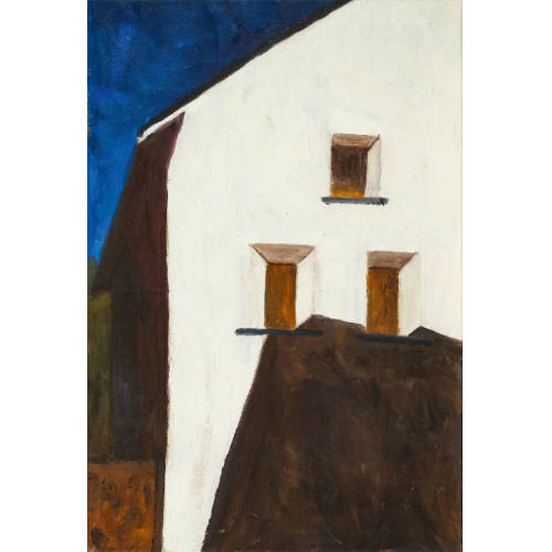 DIETER HALL : Hausfassade im Sonnenlicht (DOBIASCHOFSKY AUKTIONEN AG)