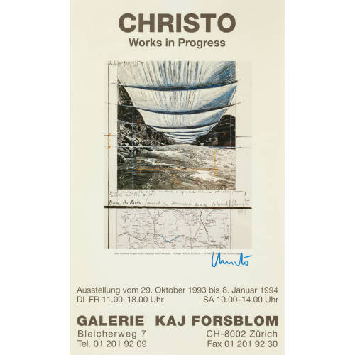 CHRISTO) CHRISTO (EIGTL. JAVACHEFF : 'Christo Works in Process Galerie Kaj Forsblom' (DOBIASCHOFSKY AUKTIONEN AG)