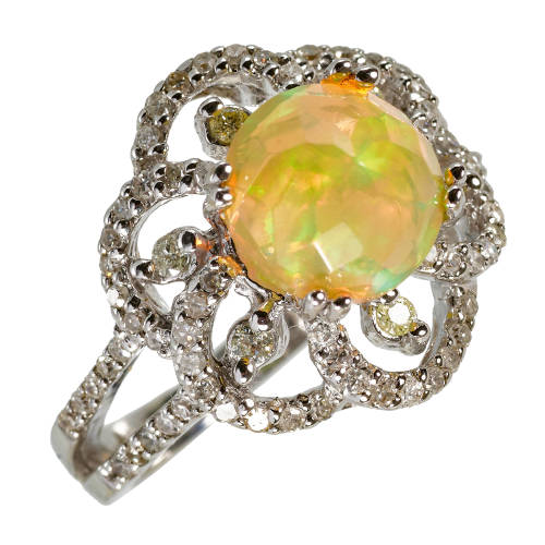 OPAL-DIAMANT-RING : (DOBIASCHOFSKY AUKTIONEN AG)