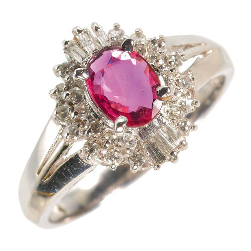 RUBIN-DIAMANT-RING : (DOBIASCHOFSKY AUKTIONEN AG)