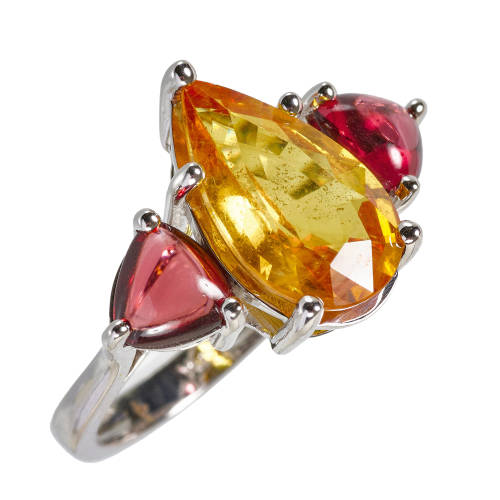 SAPHIR-GRANAT-RING : (DOBIASCHOFSKY AUKTIONEN AG)