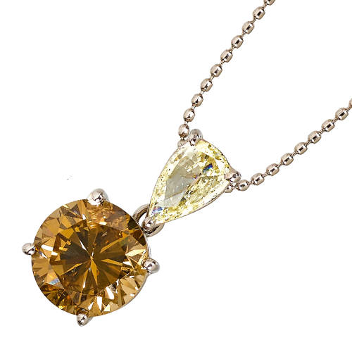DIAMANT-ANH�NGER MIT KETTE : (DOBIASCHOFSKY AUKTIONEN AG)