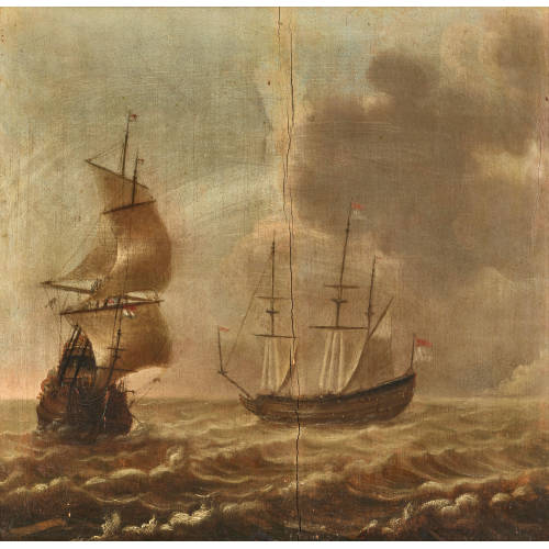 2. H�LFTE 17. JH. NIEDERLANDE : Zwei holl�ndische Kriegsschiffe (Brigg und Fregatte) (DOBIASCHOFSKY AUKTIONEN AG)