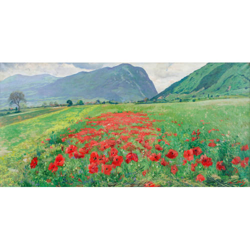 JEAN-DANIEL IHLY : 'Champ de coqueliers' (DOBIASCHOFSKY AUKTIONEN AG)