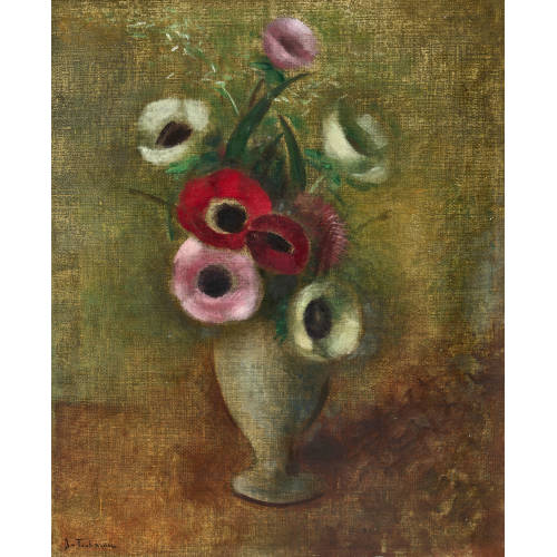 JOHANN WILHELM VON TSCHARNER : Anemonen in weisser Vase (DOBIASCHOFSKY AUKTIONEN AG)