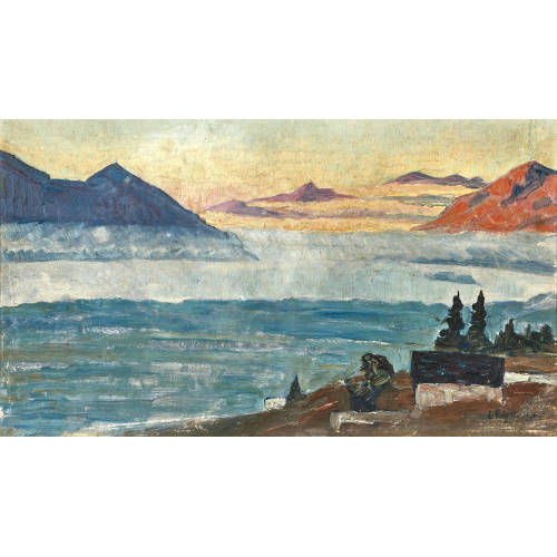 ERNST SAMUEL GEIGER : 'Morgenstimmung vor Sonnenaufgang' (DOBIASCHOFSKY AUKTIONEN AG)