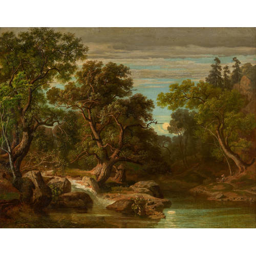 ANTON B�TLER : An der Bachm�ndung im Wald (DOBIASCHOFSKY AUKTIONEN AG)