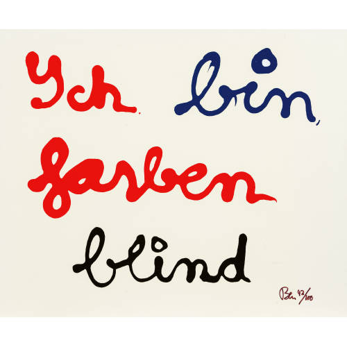 BEN (EIGTL. VAUTIER VAUTIER : 'Ich bin farben blind' (DOBIASCHOFSKY AUKTIONEN AG)