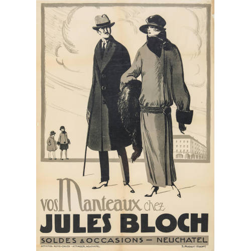JULES ROBERT-TISSOT : 'Vos Manteaux chez Jules Bloch' (DOBIASCHOFSKY AUKTIONEN AG)