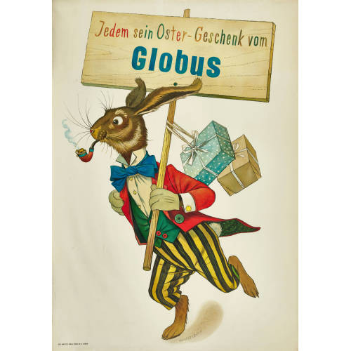 HERBERT LEUPIN : 'Jedem sein Oster-Geschenk vom Globus' (DOBIASCHOFSKY AUKTIONEN AG)