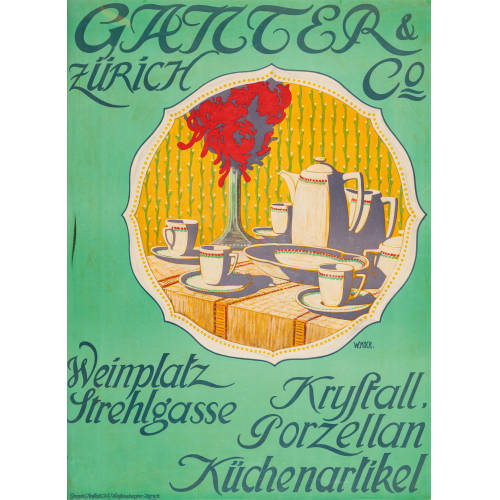WALTER KOCH : 'Ganter & Co Z�rich Kristall Porzellan K�chenartikel' (DOBIASCHOFSKY AUKTIONEN AG)