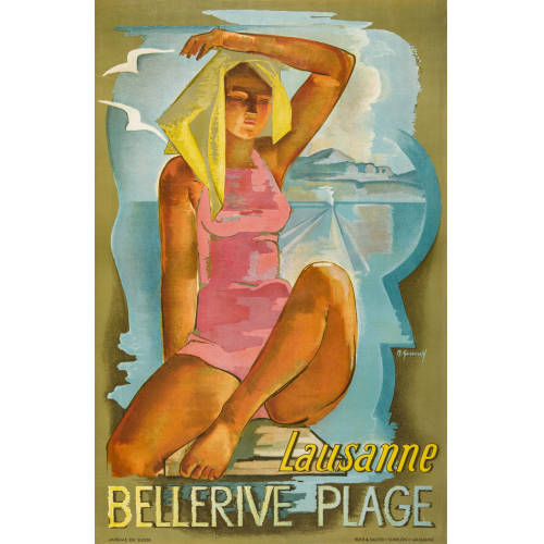NANETTE GENOUD : 'Lausanne Bellerive Plage' (DOBIASCHOFSKY AUKTIONEN AG)