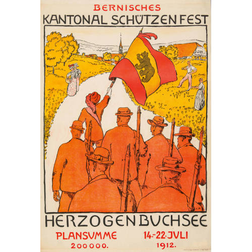 CUNO AMIET : 'Bernisches Kantonal Sch�tzenfest Herzogenbuchsee 1912' (DOBIASCHOFSKY AUKTIONEN AG)