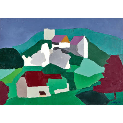 20. JH. SCHWEIZ : Village abstrait (DOBIASCHOFSKY AUKTIONEN AG)